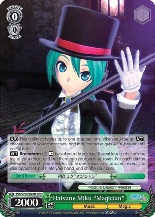 Hatsune Miku ’Magician’ (RRR) (29028) [PD/S29] - Weiss Schwarz Single