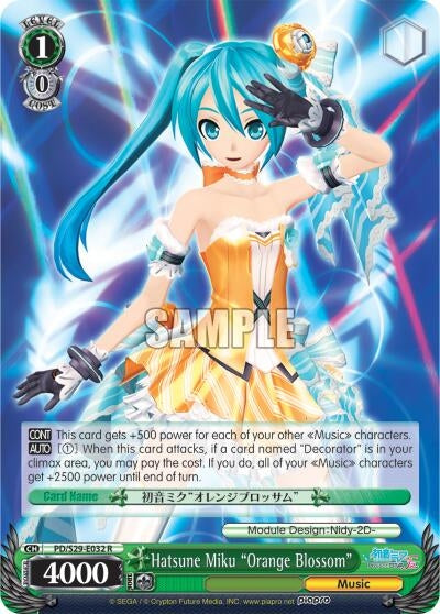 Hatsune Miku ’Orange Blossom’ (29032) [PD/S29] - Weiss Schwarz Single