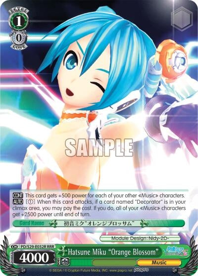 Hatsune Miku ’Orange Blossom’ (RRR) (29032) [PD/S29] - Weiss Schwarz Single