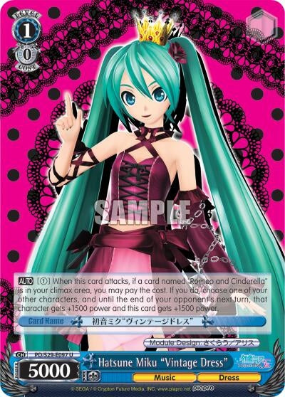 Hatsune Miku ’Vintage Dress’ (29097) [PD/S29] - Weiss Schwarz Single