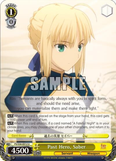 Past Hero Saber (34012) [FS/S34] - Weiss Schwarz Single