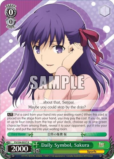 Daily Symbol Sakura (34037) [FS/S34] - Weiss Schwarz Single