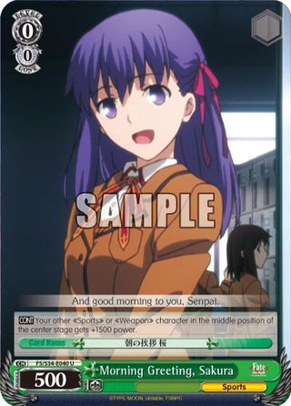 Morning Greeting Sakura (34040) [FS/S34] - Weiss Schwarz Single
