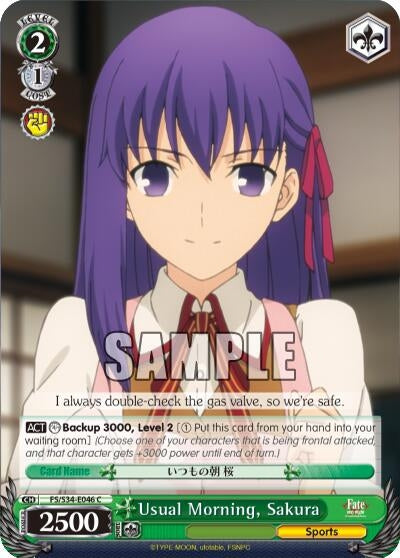 Usual Morning Sakura (34046) [FS/S34] - Weiss Schwarz Single