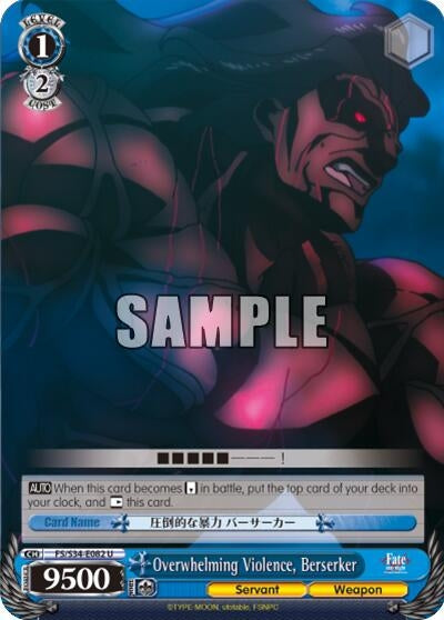 Overwhelming Violence Berserker (34082) [FS/S34] - Weiss Schwarz Single