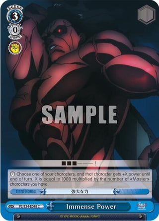 Immense Power (34098) [FS/S34] - Weiss Schwarz Single