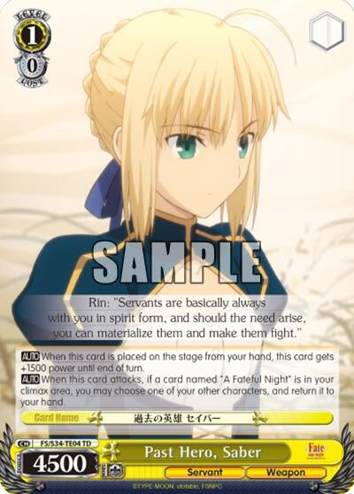 Past Hero Saber (TD) (3404) [FS/S34] - Weiss Schwarz Single