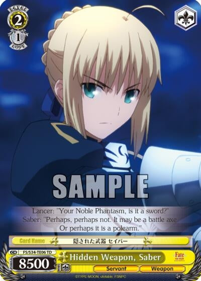 Hidden Weapon Saber (TD) (3406) [FS/S34] - Weiss Schwarz Single