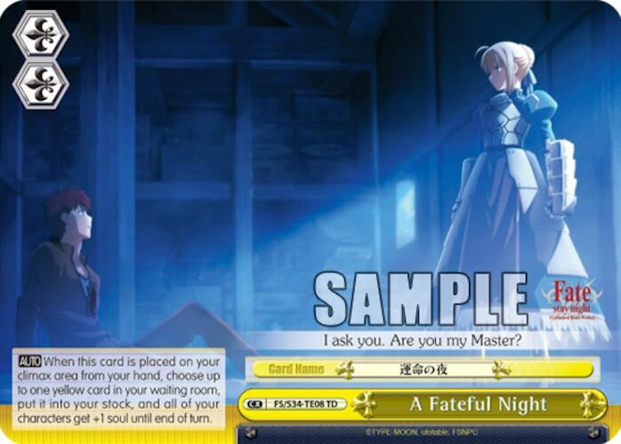 A Fateful Night (TD) (3408) [FS/S34] - Weiss Schwarz Single