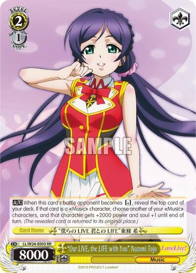 ’Our LIVE the LIFE with You’ Nozomi Tojo (24003) [LL/W24] - Weiss Schwarz Single