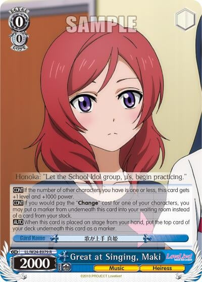 Great at Singing Maki (24079) [LL/W24] - Weiss Schwarz Single