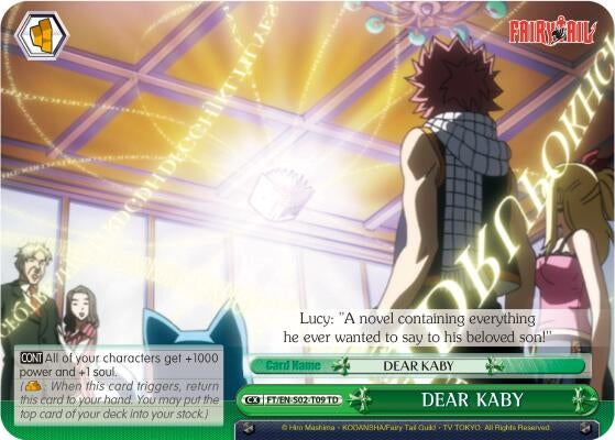 DEAR KABY (209) [FT/EN-S02] - Weiss Schwarz Single