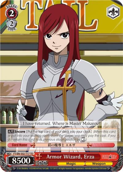 Armor Wizard Erza (217) [FT/EN-S02] - Weiss Schwarz Single