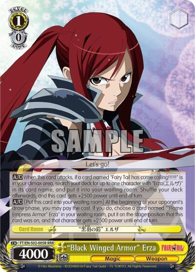 ’Black Winged Armor’ Erza (RRR) (2005) [FT/EN-S02] - Weiss Schwarz Single
