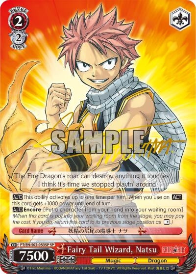 Fairy Tail Wizard Natsu (SP) (2053) [FT/EN-S02] - Weiss Schwarz Single
