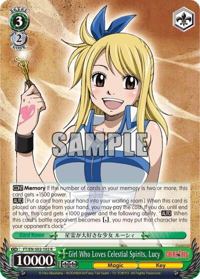 Girl Who Loves Celestial Spirits Lucy (2102) [FT/EN-S02] - Weiss Schwarz Single