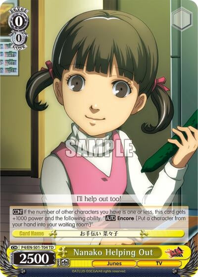 Nanako Helping Out (40104) [P4/EN-S01] - Weiss Schwarz Single