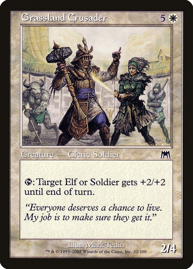 Grassland Crusader (32) [ONS] - MTG Single