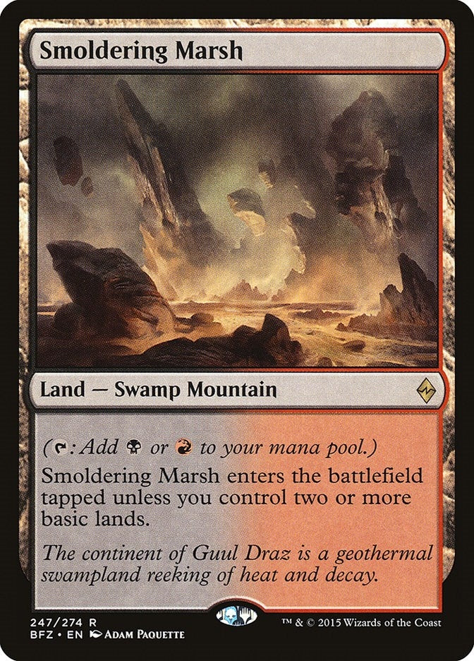 Smoldering Marsh (247) [BFZ] - MTG Single