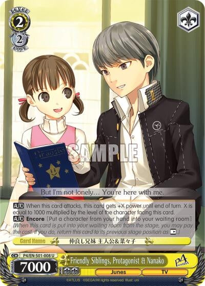 Friendly Siblings Protagonist & Nanako (401008) [P4/EN-S01] - Weiss Schwarz Single