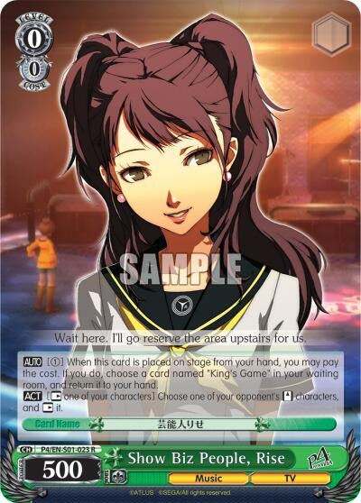 Show Biz People Rise (401023) [P4/EN-S01] - Weiss Schwarz Single