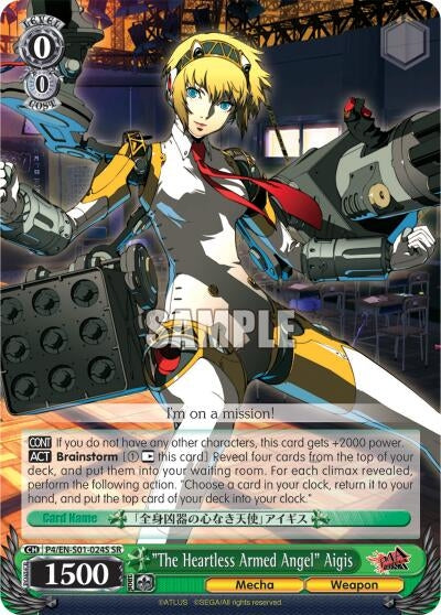 ’The Heartless Armed Angel’ Aigis (SR) (401024) [P4/EN-S01] - Weiss Schwarz Single