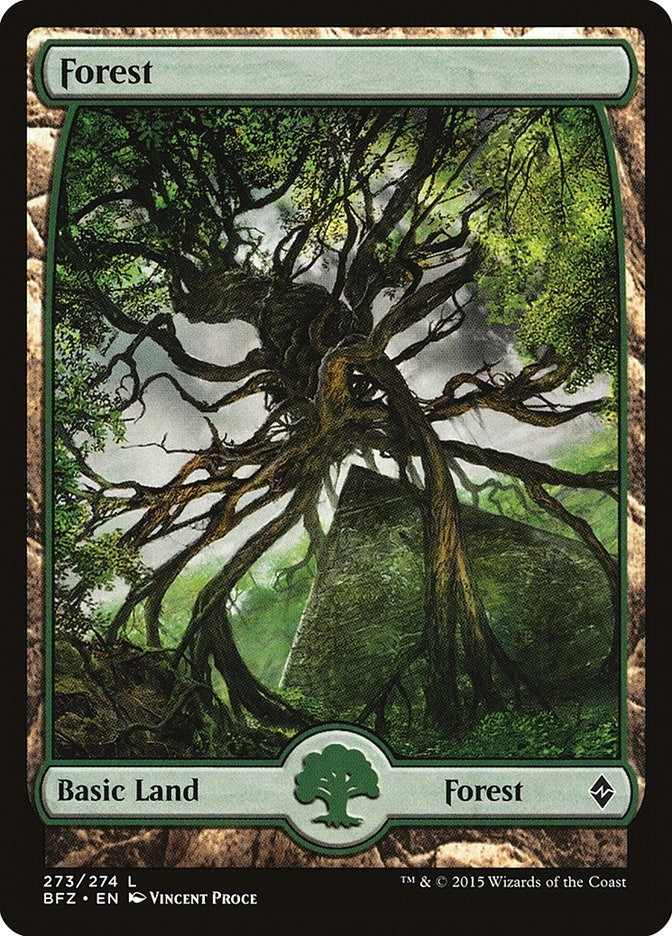 Forest (273) - Full Art (273) [BFZ] - MTG Single