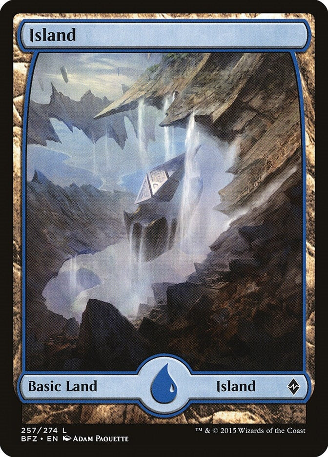 Island (257) - Full Art (257) [BFZ] - MTG Single