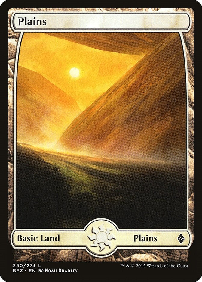 Plains (250) - Full Art (250) [BFZ] - MTG Single