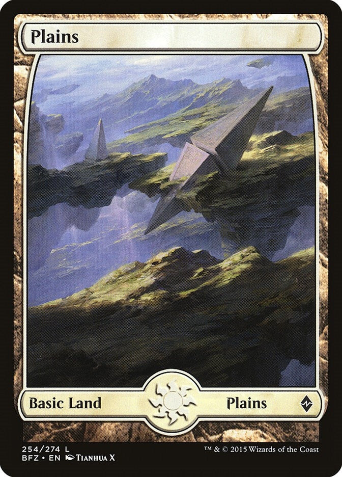 Plains (254) - Full Art (254) [BFZ] - MTG Single