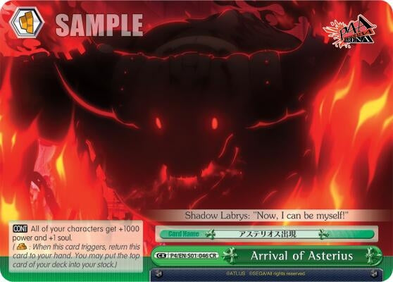 Arrival of Asterius (401046) [P4/EN-S01] - Weiss Schwarz Single