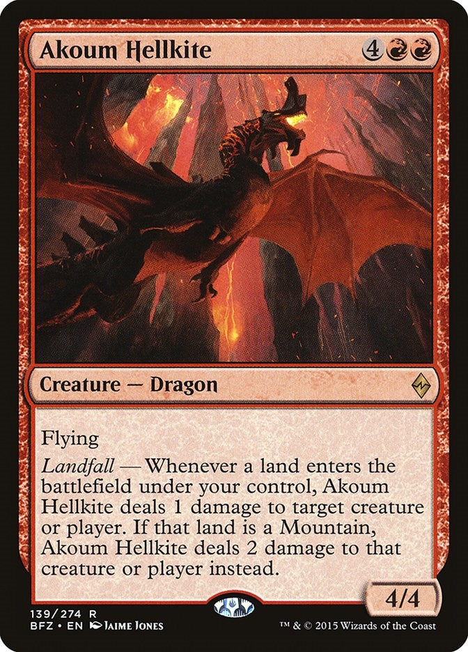 Akoum Hellkite (139) [BFZ] - MTG Single
