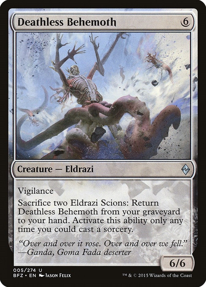 Deathless Behemoth (5) [BFZ] - MTG Single