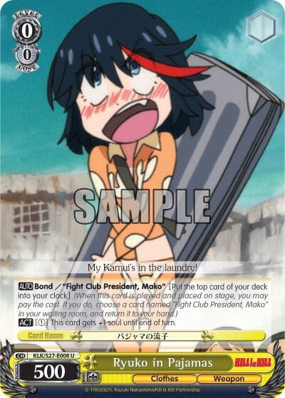 Ryuko in Pajamas (27008) [KLK/S27] - Weiss Schwarz Single