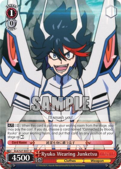 Ryuko Wearing Junketsu (27051) [KLK/S27] - Weiss Schwarz Single