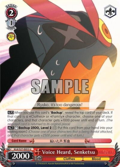 Voice Heard Senketsu (27053) [KLK/S27] - Weiss Schwarz Single