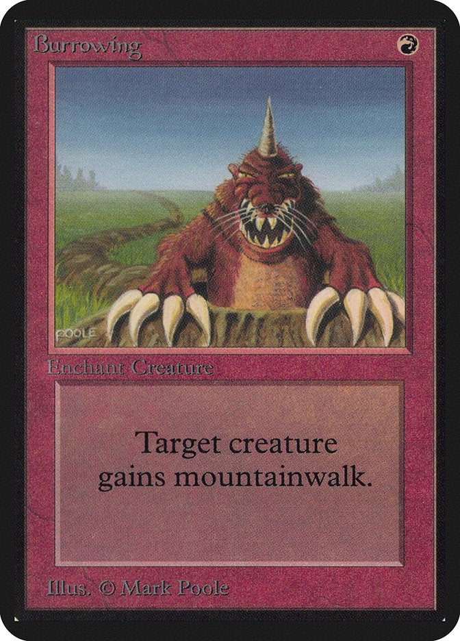 Burrowing [LEA] - MTG Single