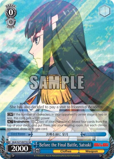 Before the Final Battle Satsuki (SR) (27073) [KLK/S27] - Weiss Schwarz Single