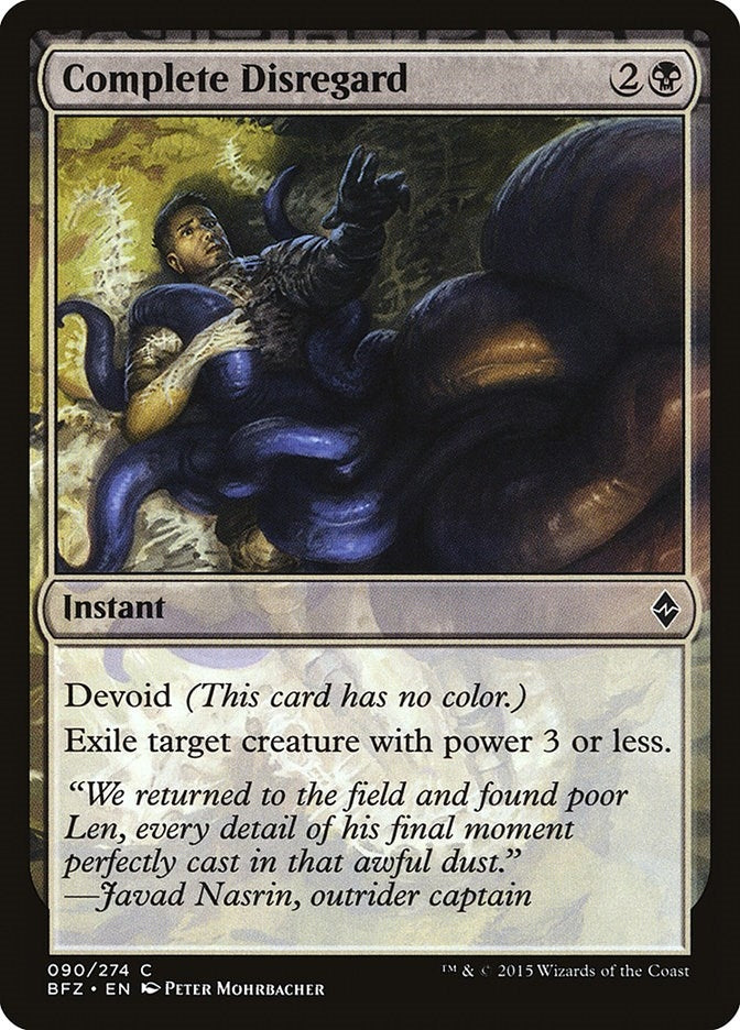 Complete Disregard (90) [BFZ] - MTG Single