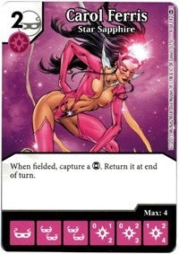 Carol Ferris - Star Sapphire (41) [WOL] - Dice Masters Single