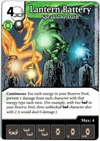 Lantern Battery - Speak The Oath (52) [WOL] - Dice Masters Single