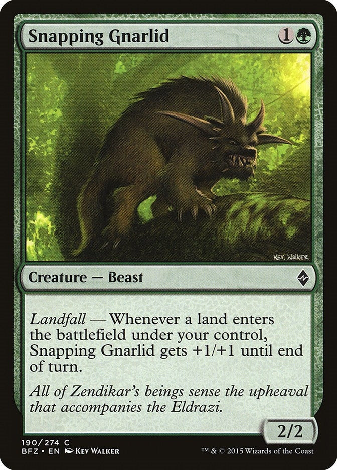 Snapping Gnarlid (190) [BFZ] - MTG Single
