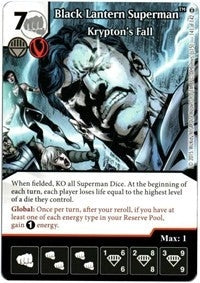Black Lantern Superman - Krypton’s Fall (141) [WOL] - Dice Masters Single