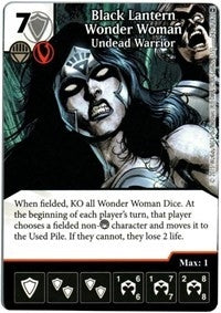Black Lantern Wonder Woman - Undead Warrior (142) [WOL] - Dice Masters Single