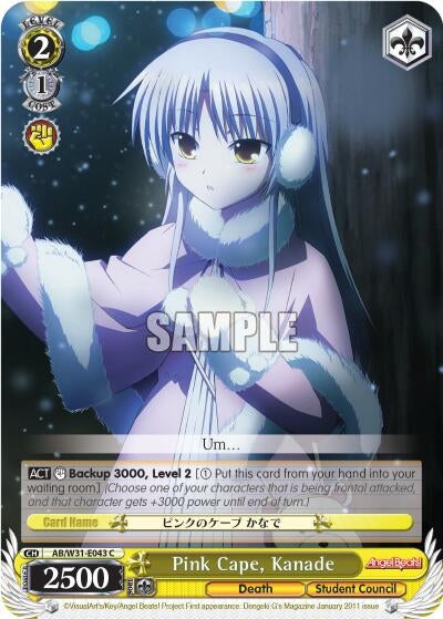 Pink Cape Kanade (31043) [AB/W31] - Weiss Schwarz Single