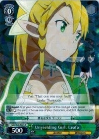 Unyielding Girl Leafa (26023) [SAO/S26] - Weiss Schwarz Single