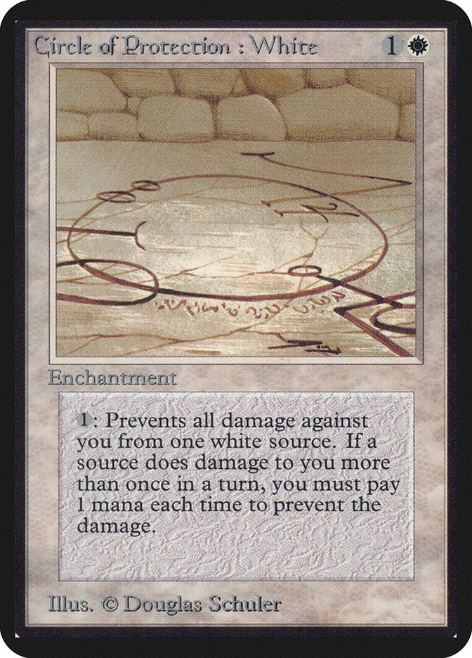 Circle of Protection: White [LEA] - MTG Single
