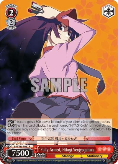 Fully Armed Hitagi Senjyogahara (15057) [BM/S15] - Weiss Schwarz Single