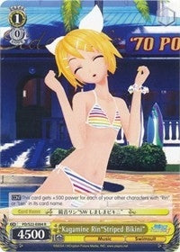 Kagamine Rin’Striped Bikini’ (22004) [PD/S22] - Weiss Schwarz Single