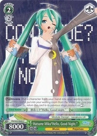 Hatsune Miku’Hello Good Night.’ (22045) [PD/S22] - Weiss Schwarz Single